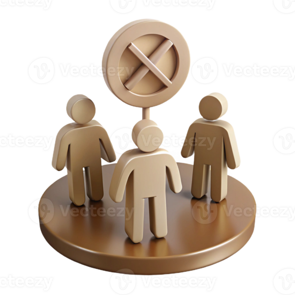 Three Stick Figures Surrounded by a Cross Symbol png