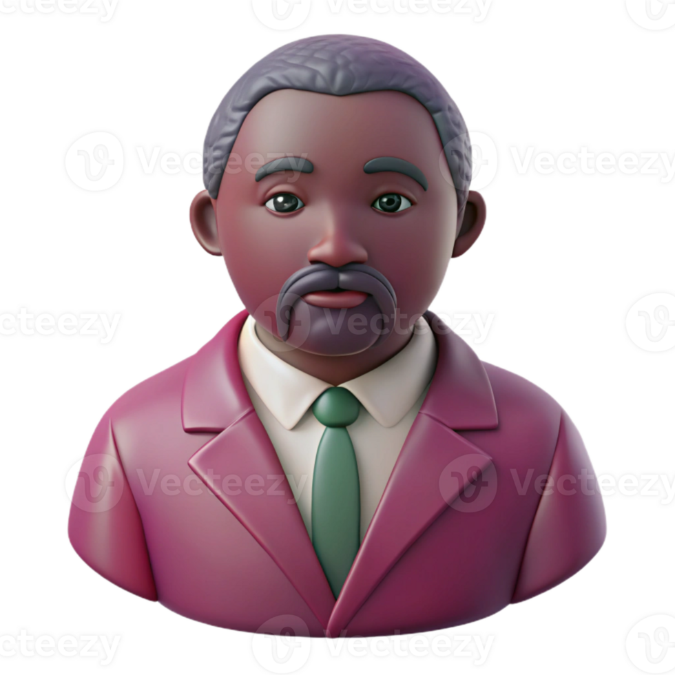 3D Render of a Man in a Suit png