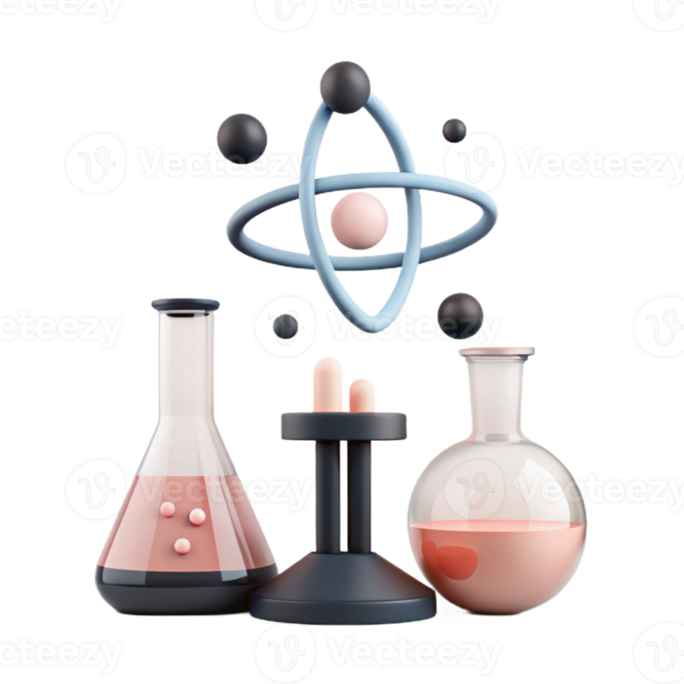 Science Lab Atom, Beaker, Flask, and Experiment png