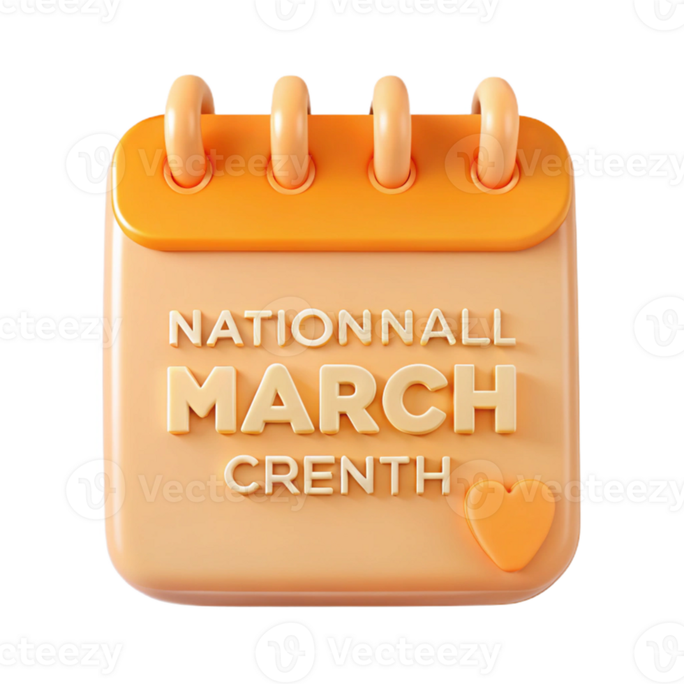 National March Month Calendar Icon png