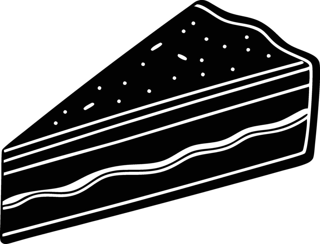 notion style illustration slice cake. vector
