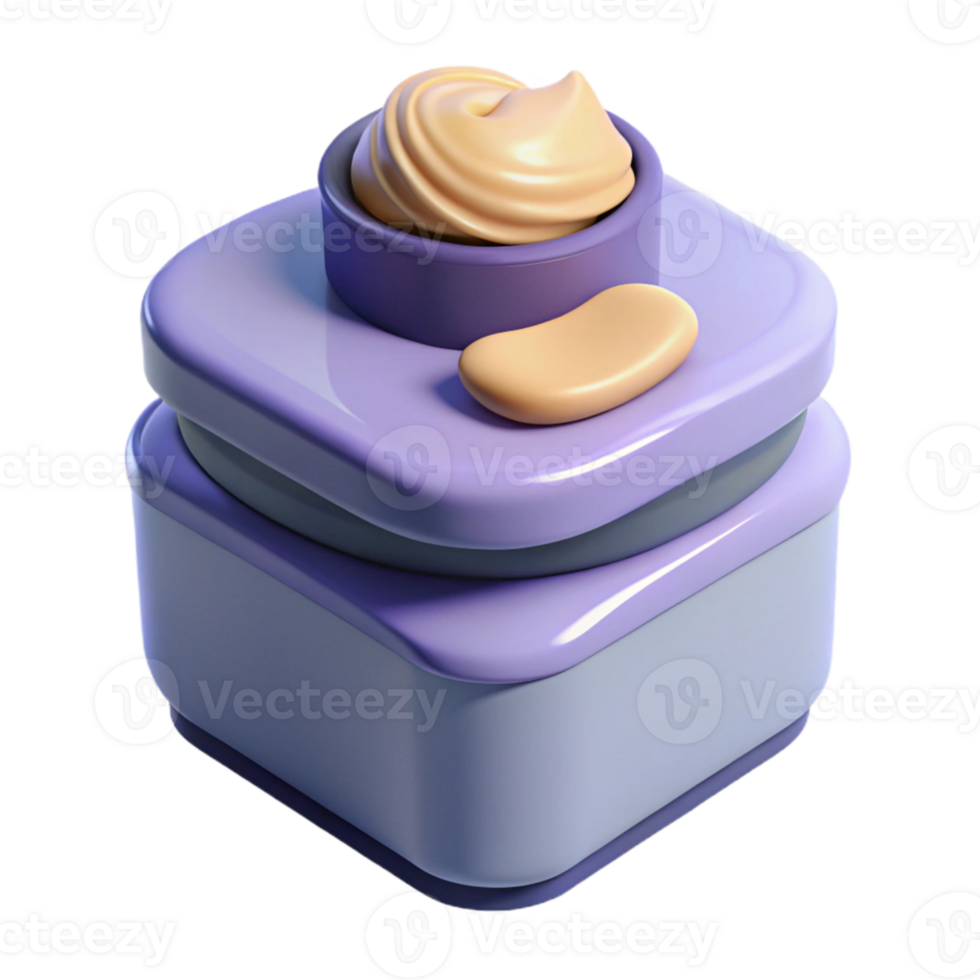 Purple Container with Cream and Soap png