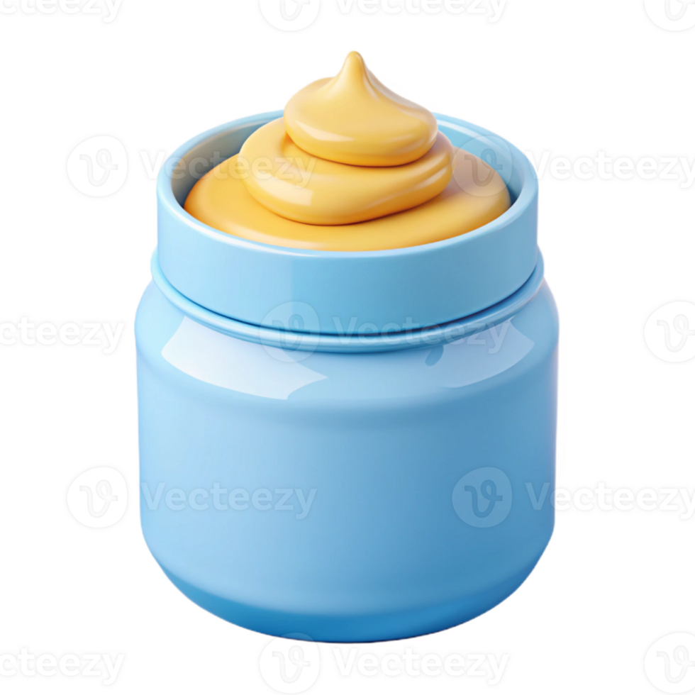 Cream Jar with Yellow Product png