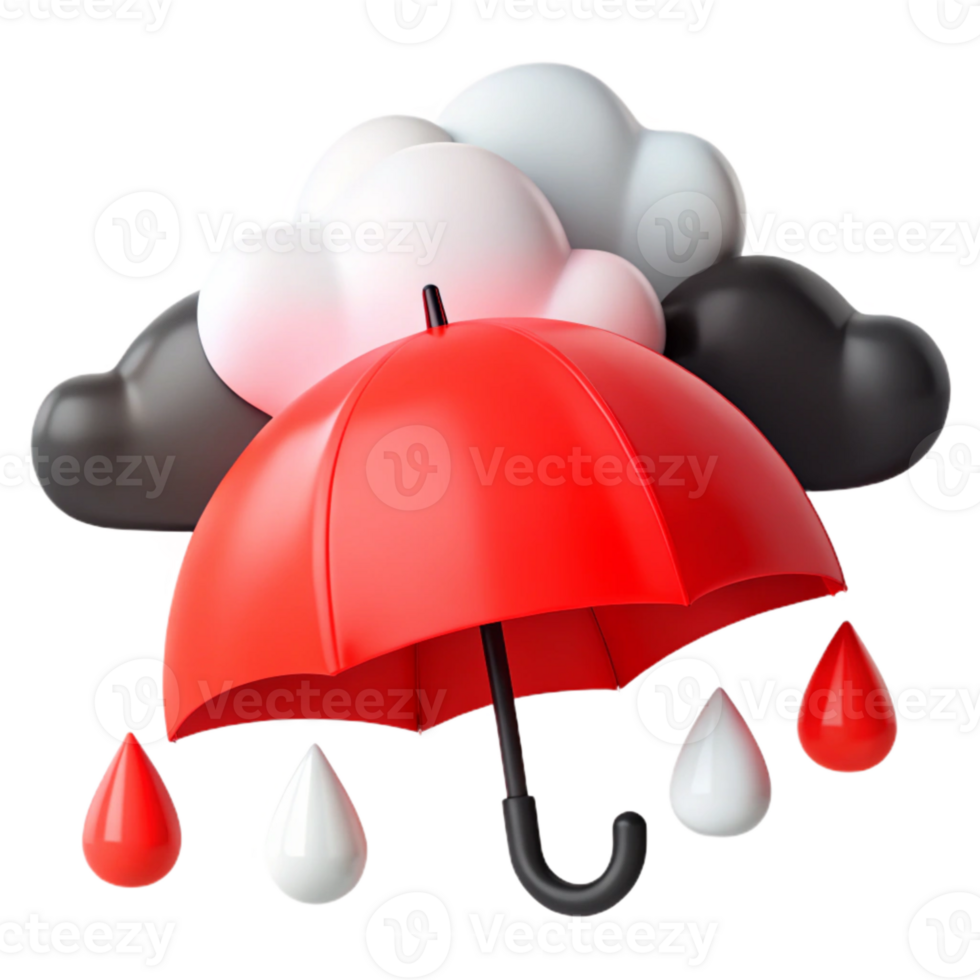 Umbrella Protection from Rain Drops and Clouds png