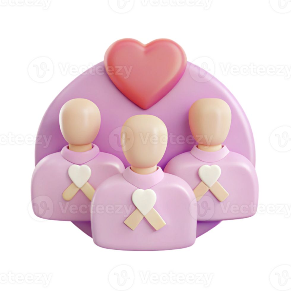 Three People United by Love and Compassion png
