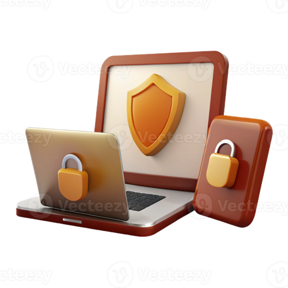 Secure Your Digital Life Online Protection with a Shield and Lock png