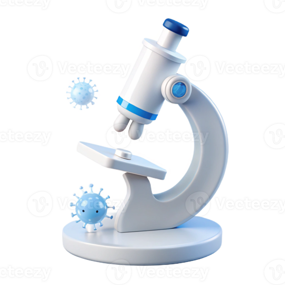 Microscope Examining Tiny Virus png