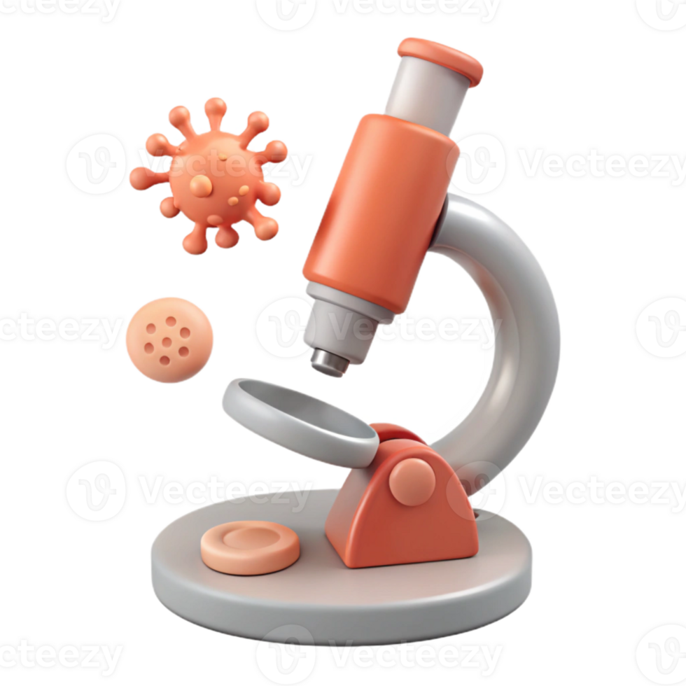 Microscope Examining a Virus png