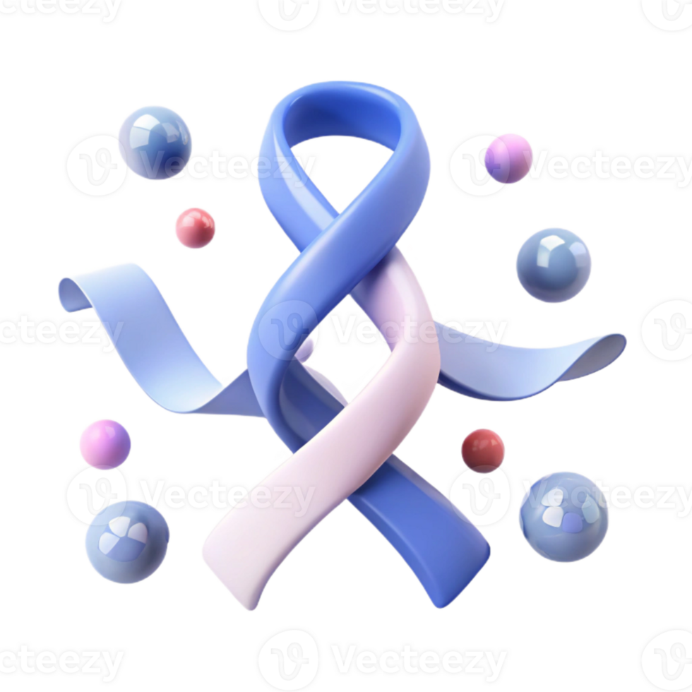 Abstract 3D Ribbon and Sphere Design png
