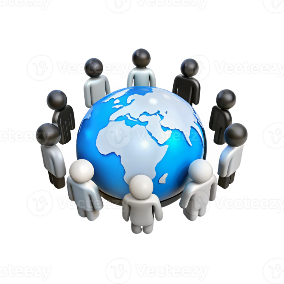 Global Community A Circle of Unity Around the World png