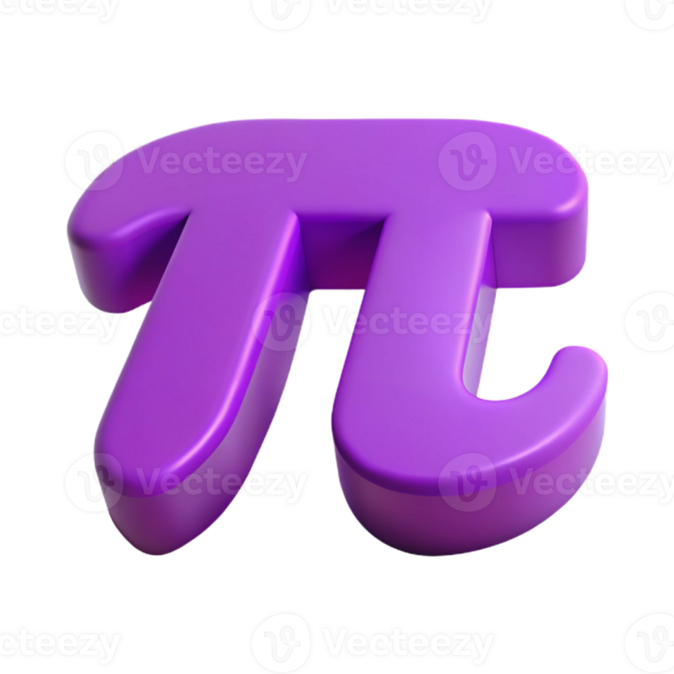 3D Purple Pi Symbol png