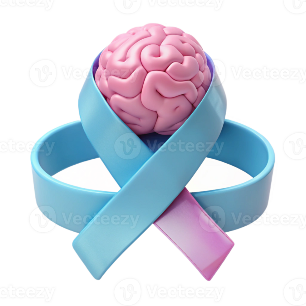 Brain Health Awareness Ribbon png