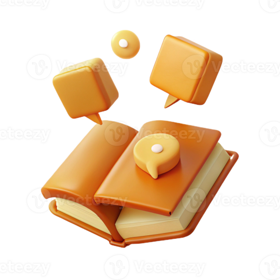 Book with Speech Bubbles png