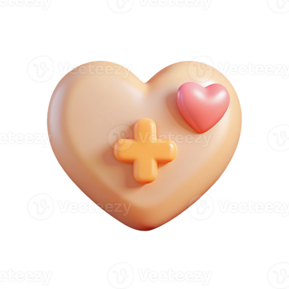 Heart Shaped Game Controller with Plus and Heart Buttons png