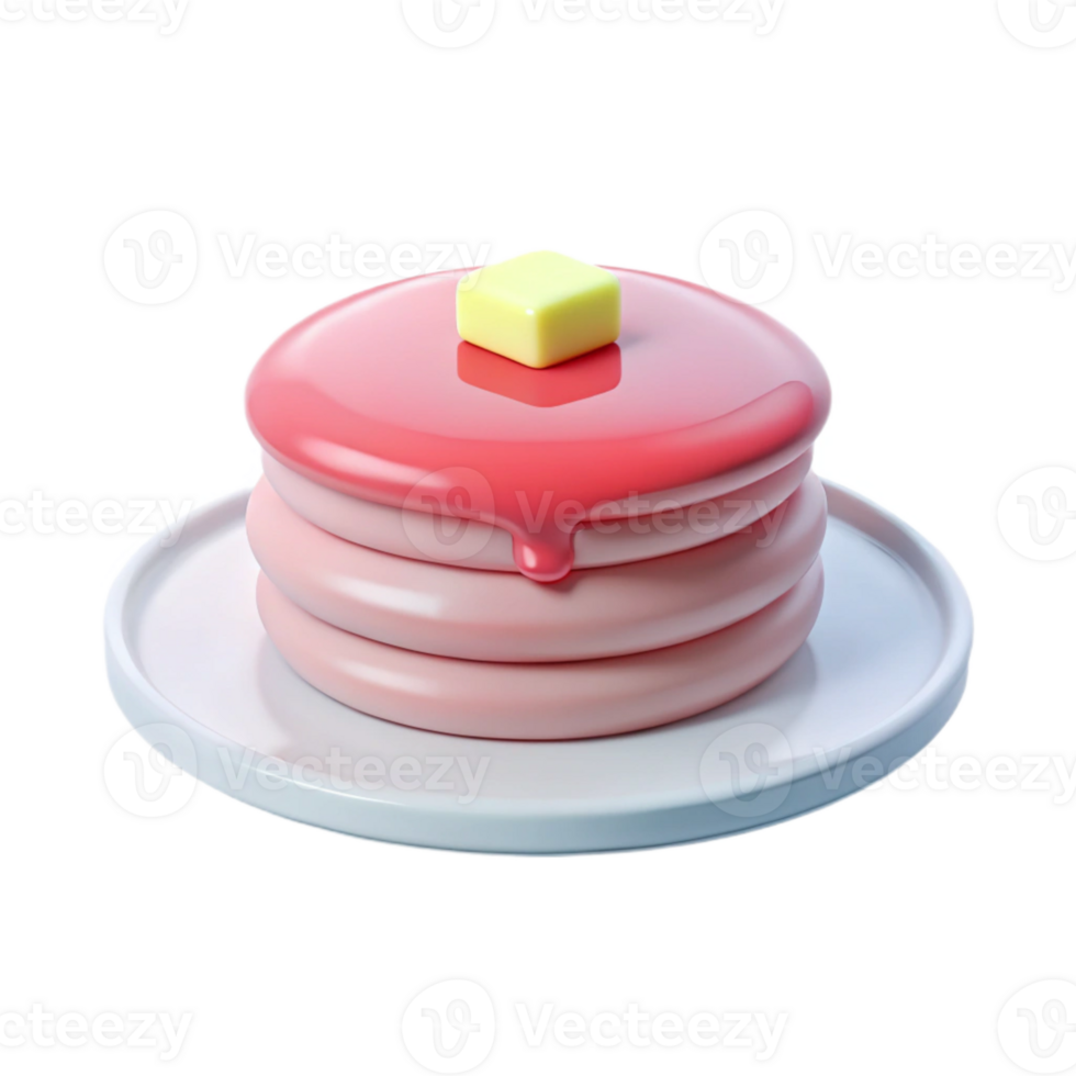 Delicious Pancakes with Syrup and Butter png
