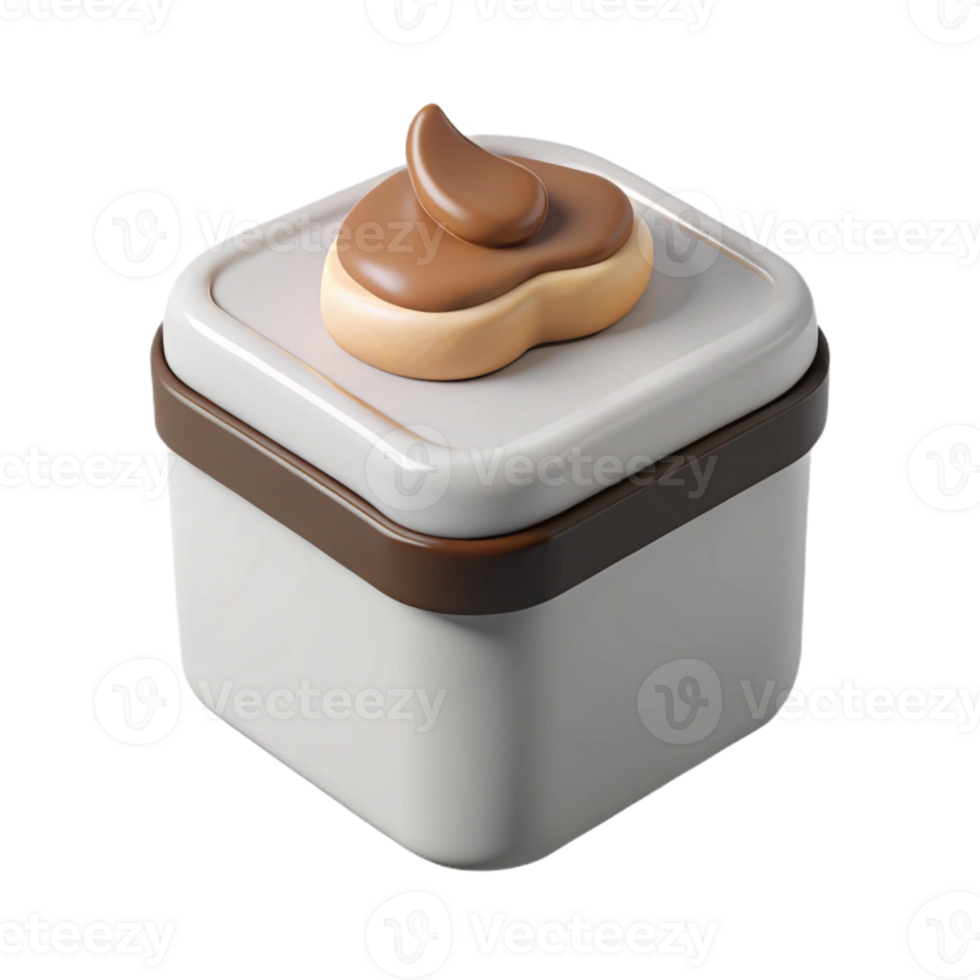 Square Container with Chocolate Treat png