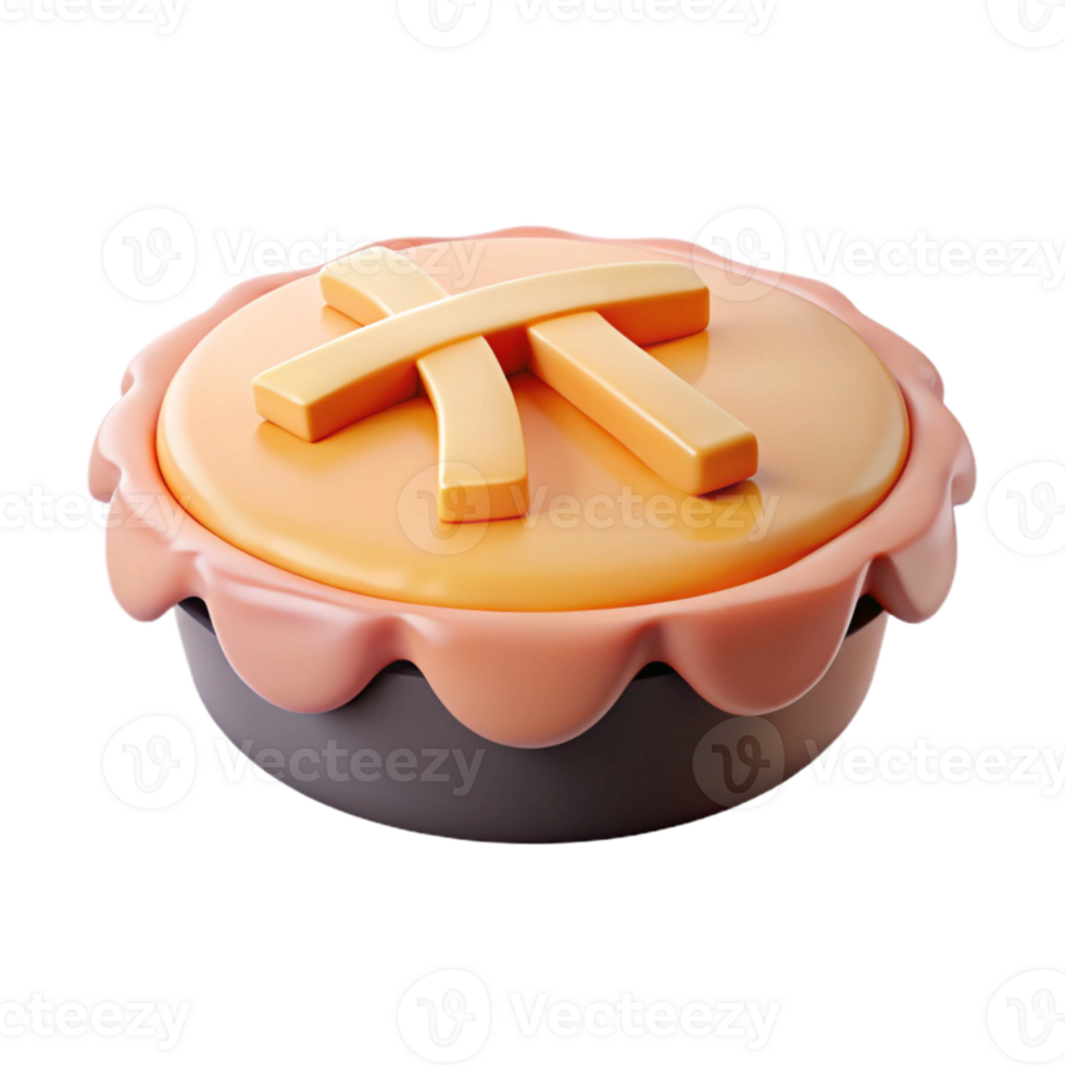 3D Render of a Pie with Pi Symbol png