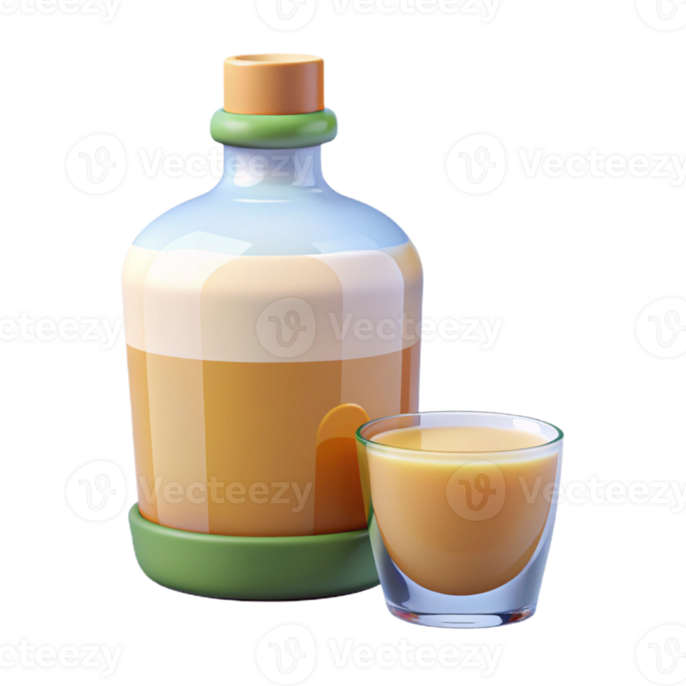 Orange Juice in Bottle and Glass png