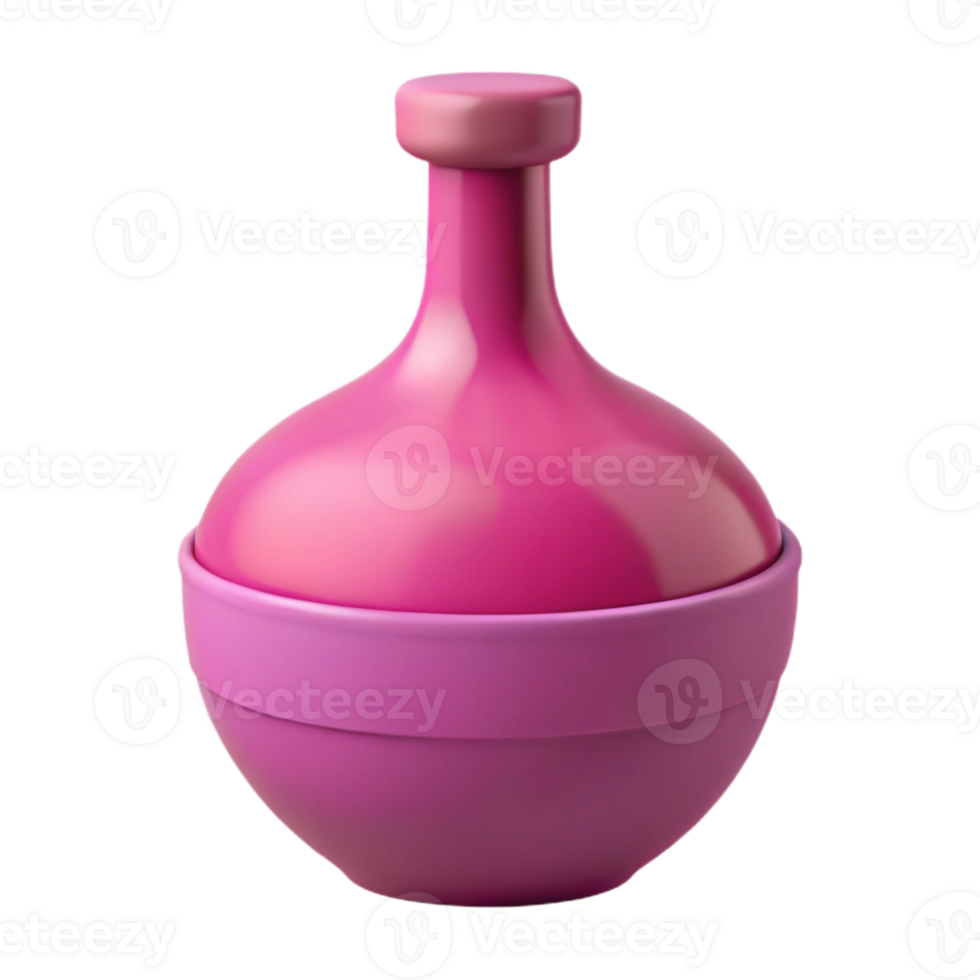 Pink Ceramic Jar with Lid png
