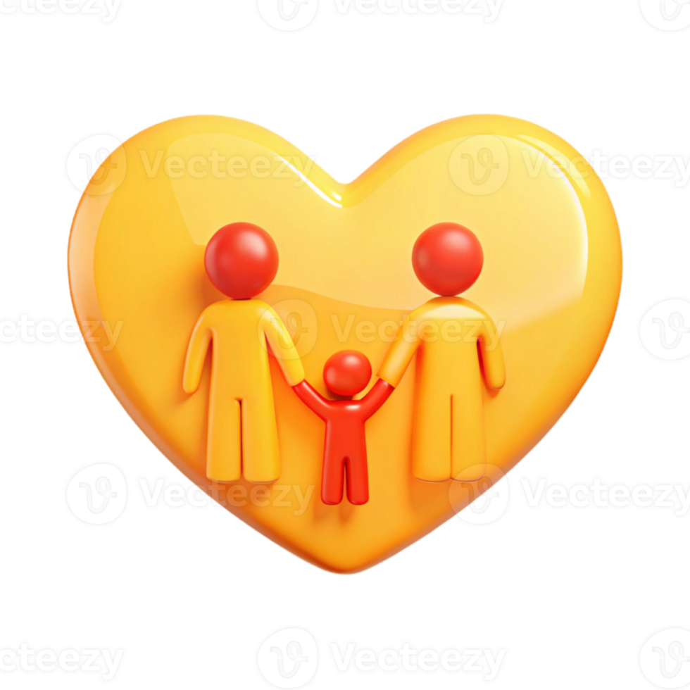 Family Unity A Heart-Shaped Symbol of Love and Togetherness png