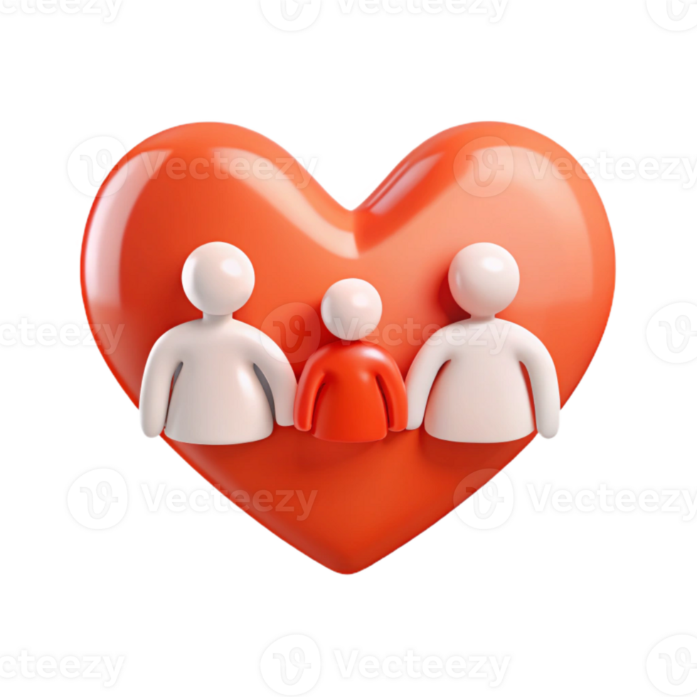 Family Love Heart Symbol Illustration png