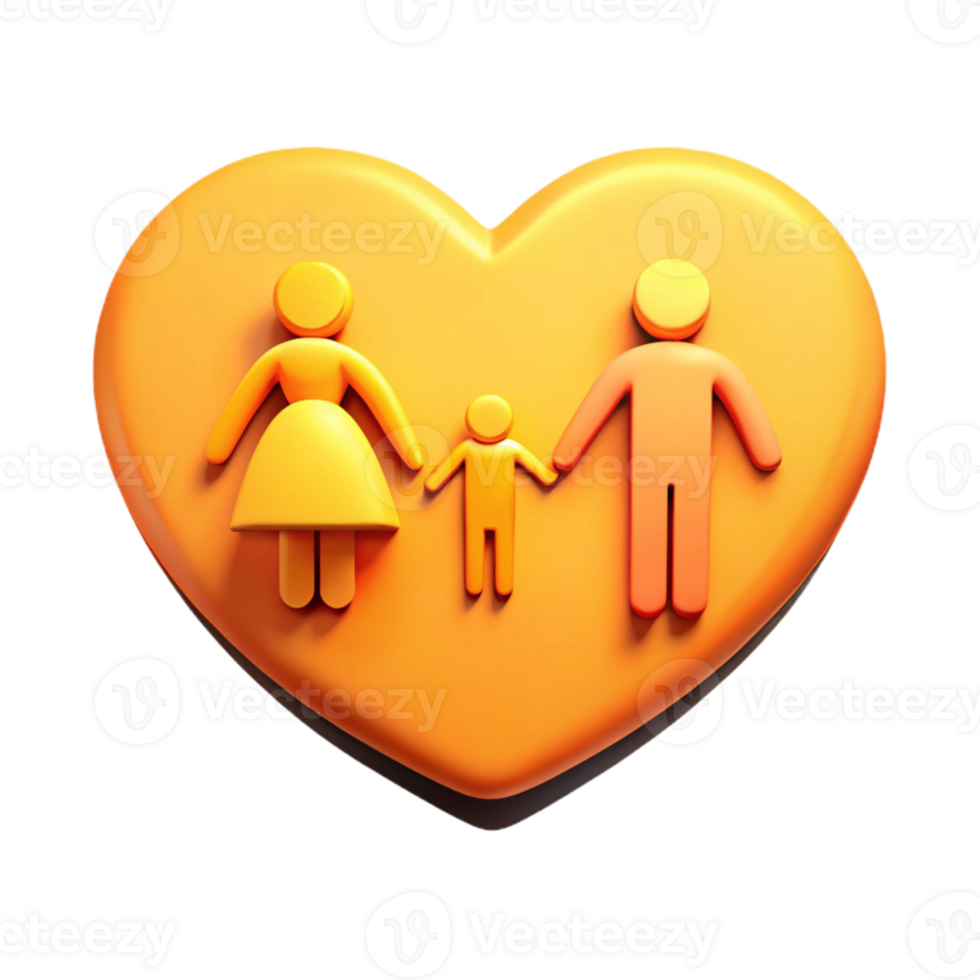 Family Icon in Heart Shape png