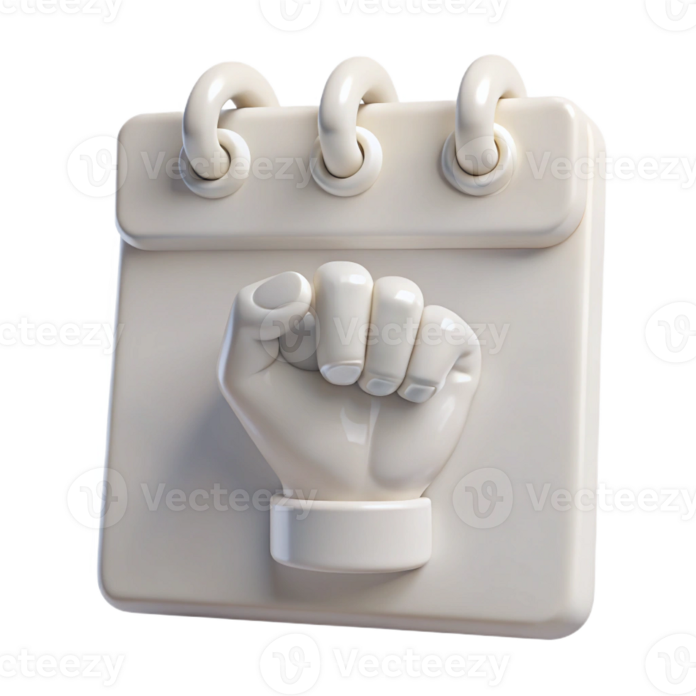 Calendar Icon with Fist Graphic png