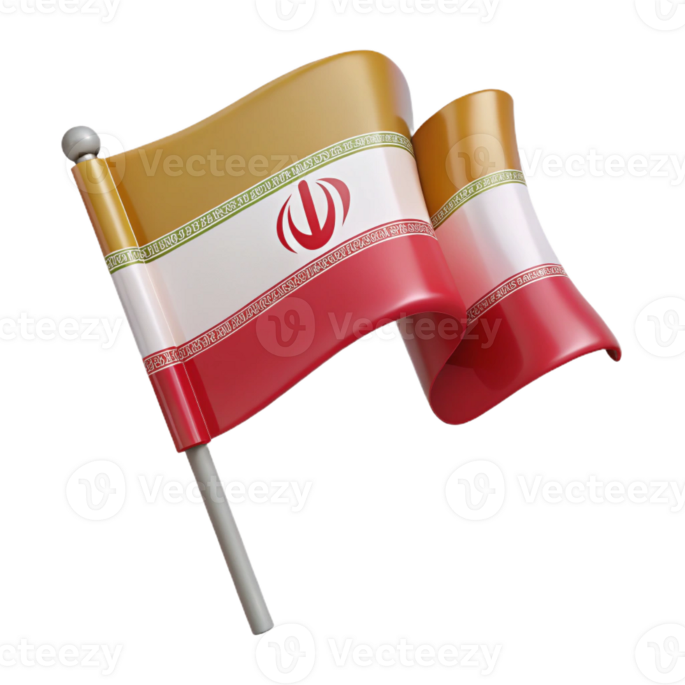 Waving Flag with Emblem and Stripes png