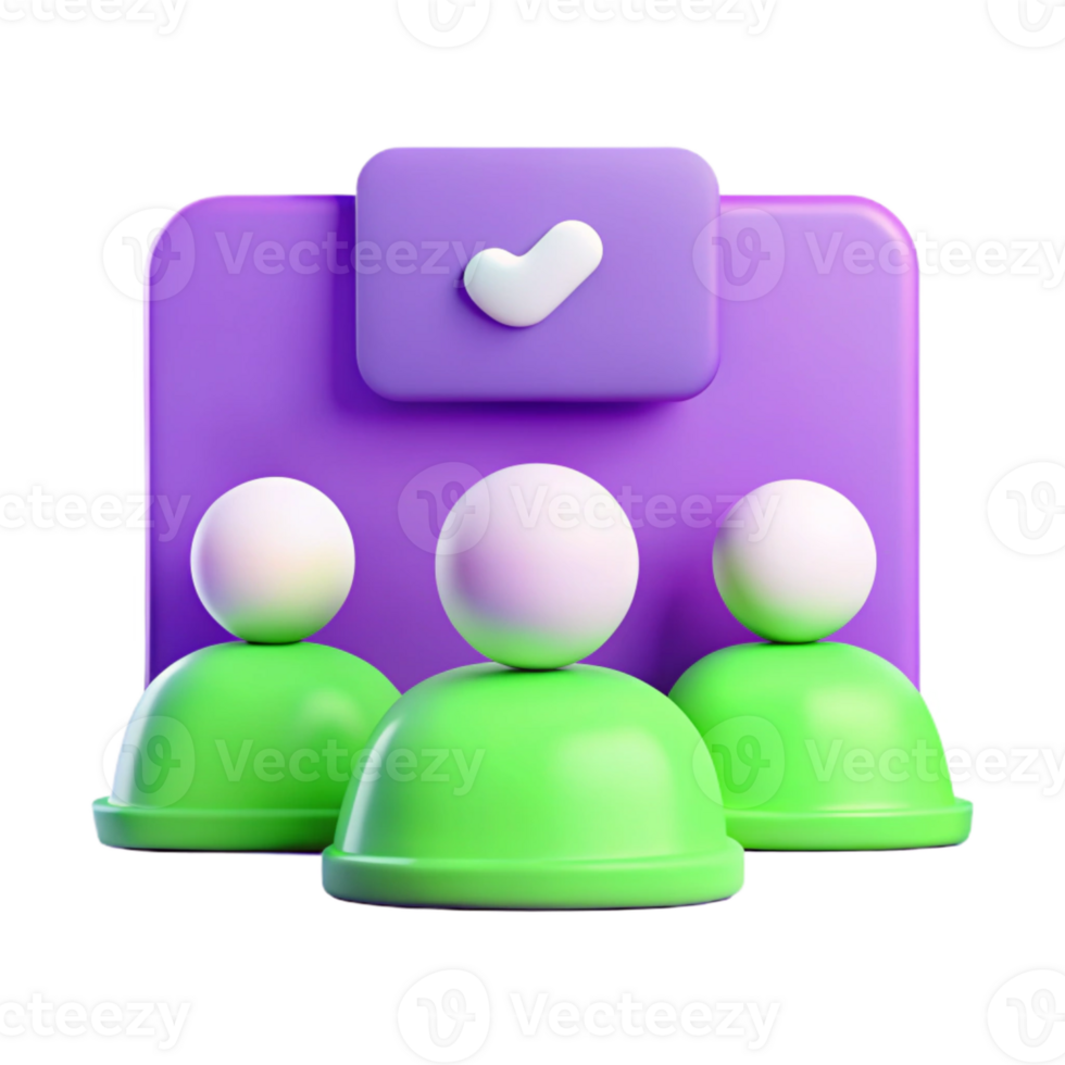 3D Icon Group Checkmark png