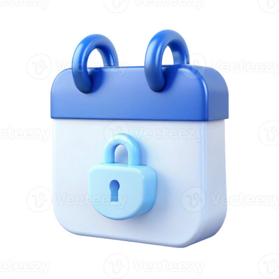 Calendar with Lock Icon Schedule Security Data Protection png