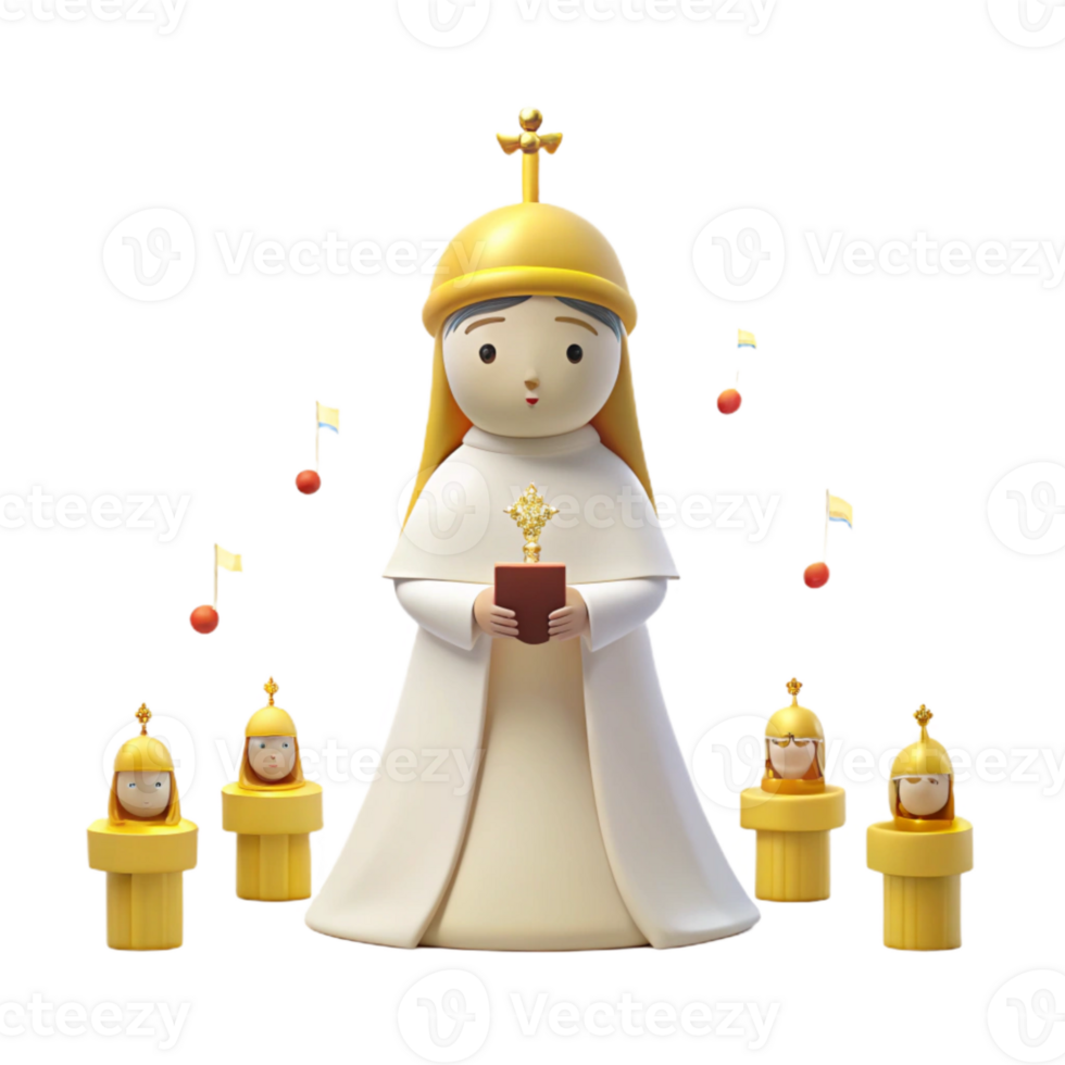 Musical Figurine with Religious Theme png