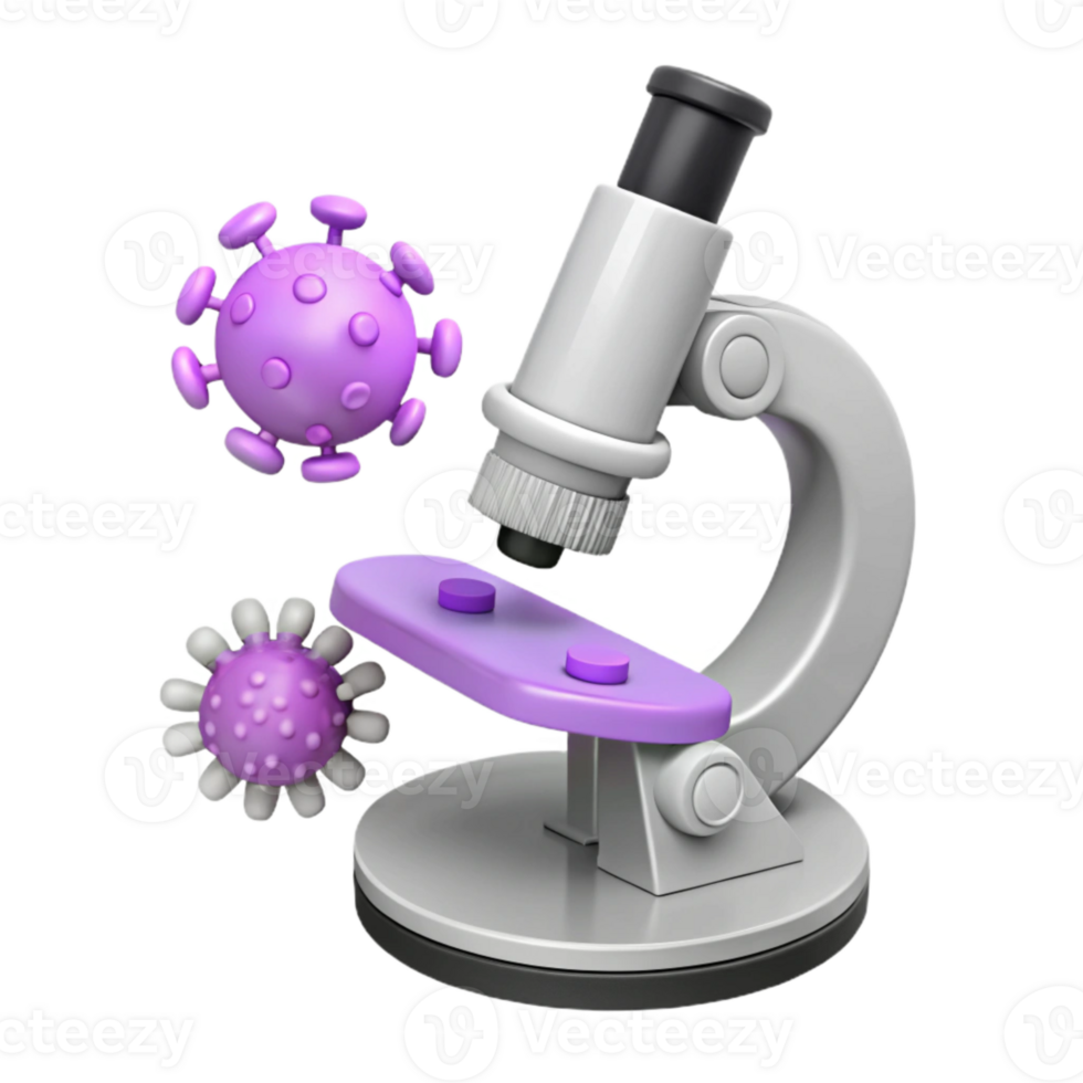 Microscope Studying Virus Structure png