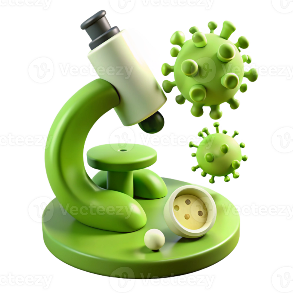 Microscope Examining Virus Research, Science, and Healthcare png