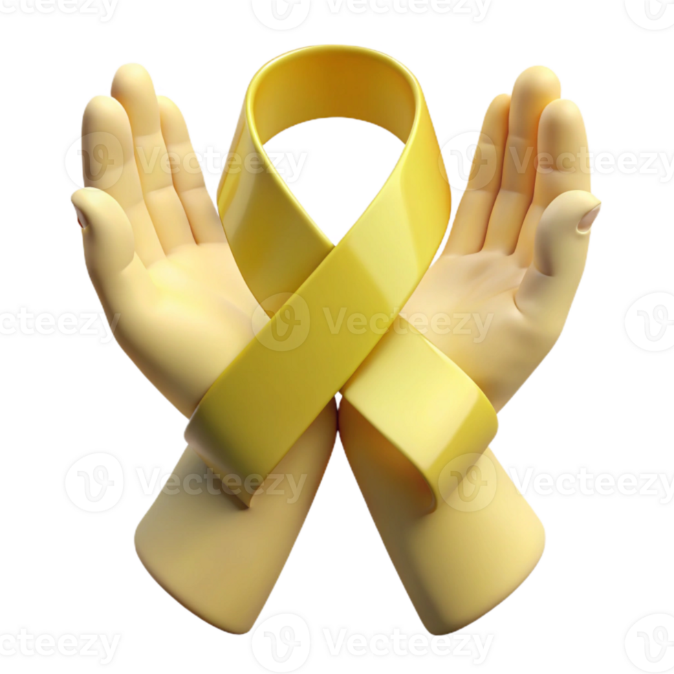 Support and Hope Yellow Ribbon Symbol of Solidarity png