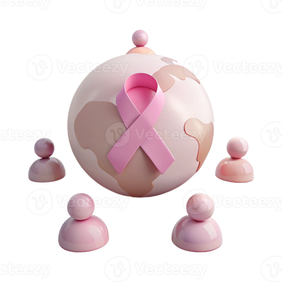 Global Awareness and Support for Breast Cancer png