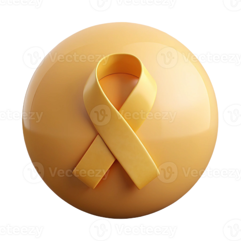 Gold Ribbon on a Sphere png