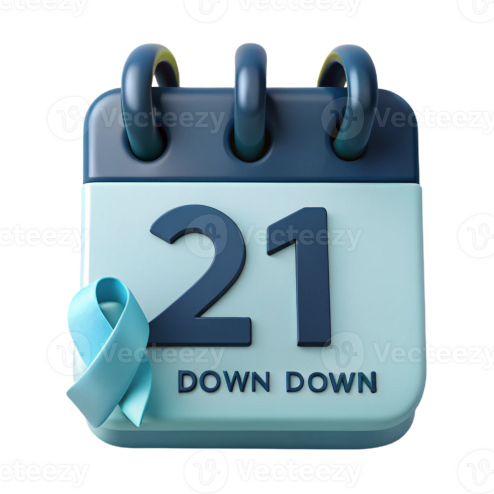 Calendar Icon with Blue Ribbon and Down Down Text png