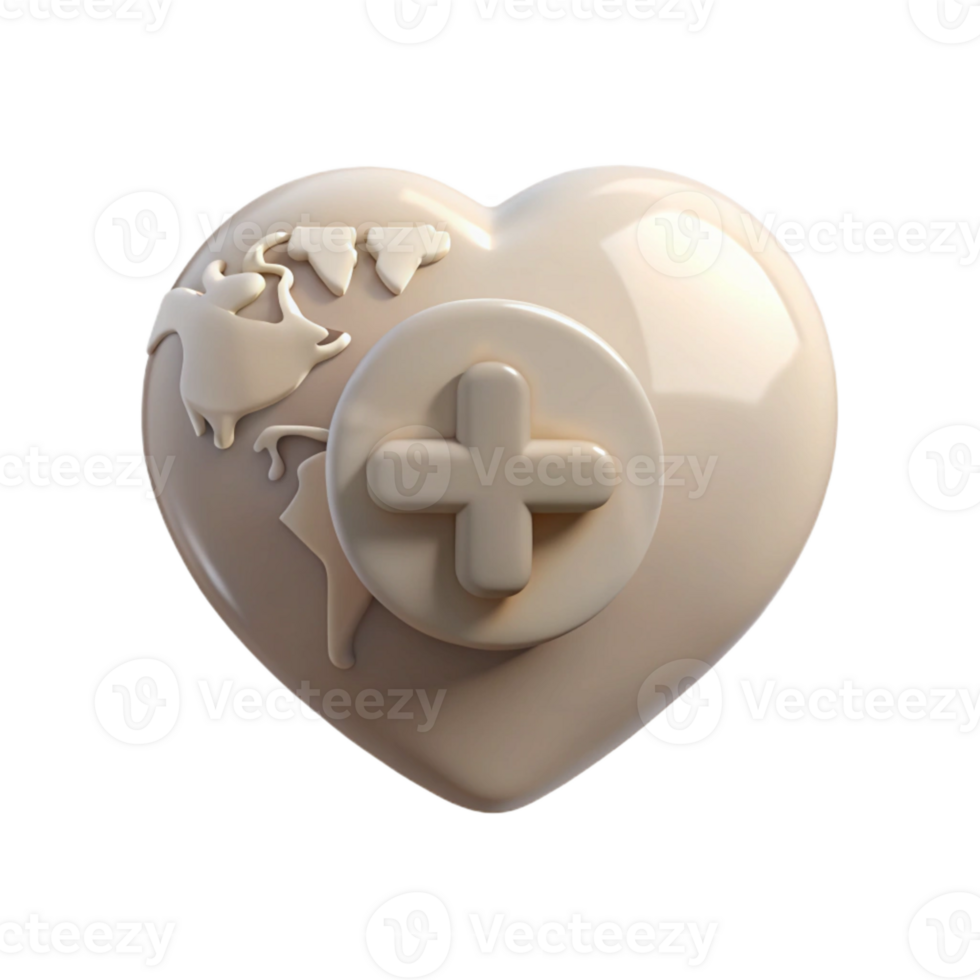 Global Health and Wellness A Heart-Shaped Symbol of Care png