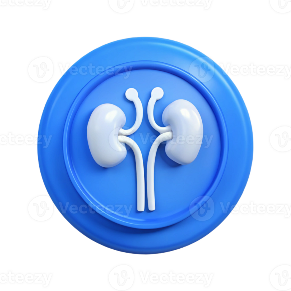 3D Render of Kidneys and Ureter png