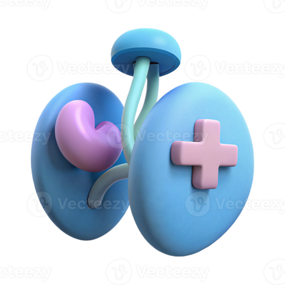 3D Render of Abstract Shapes with Medical Symbol png