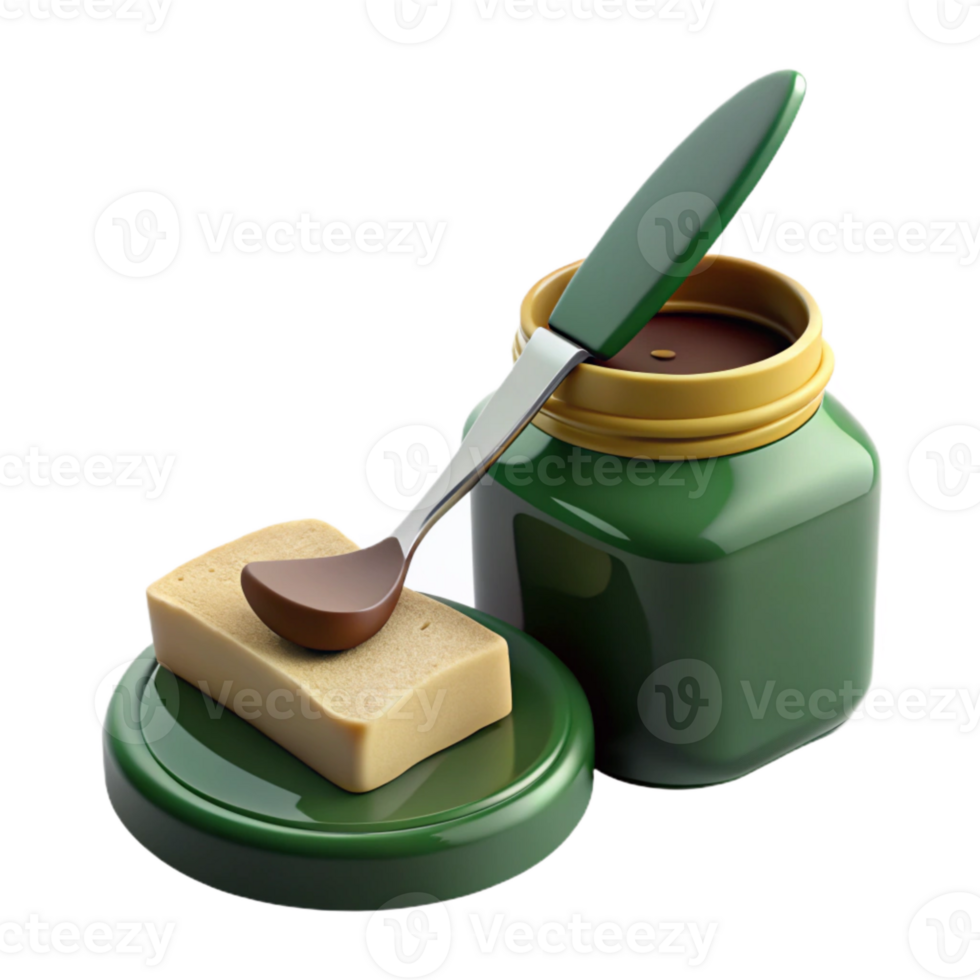 Chocolate Spread on Bread with Spoon png