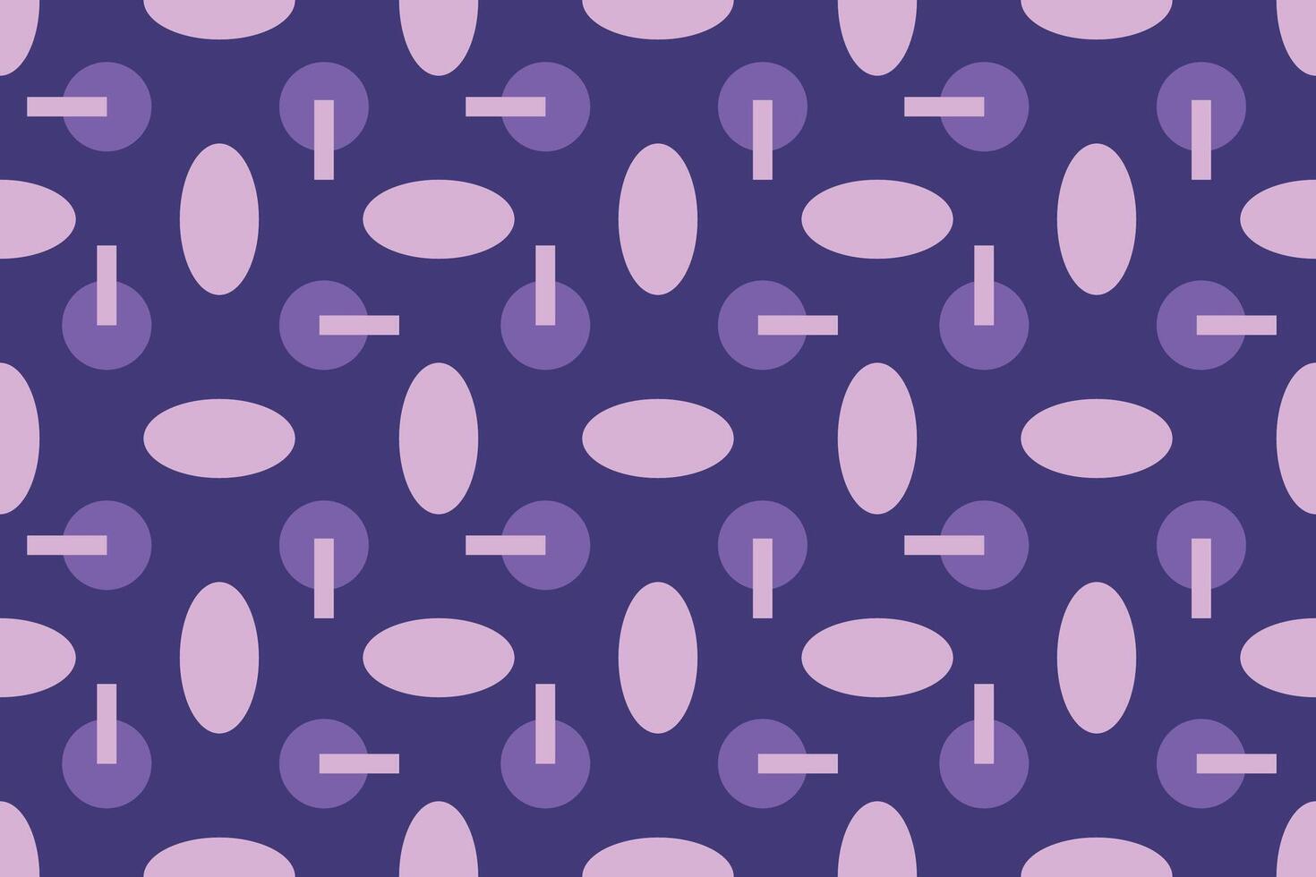 Geometric shapes dark purple background seamless repeat pattern vector