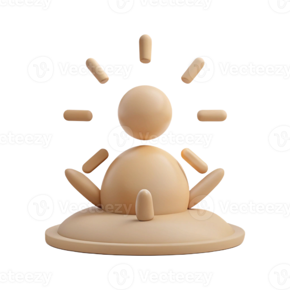 3D Render of a Person with Light Rays Emitting from Them png