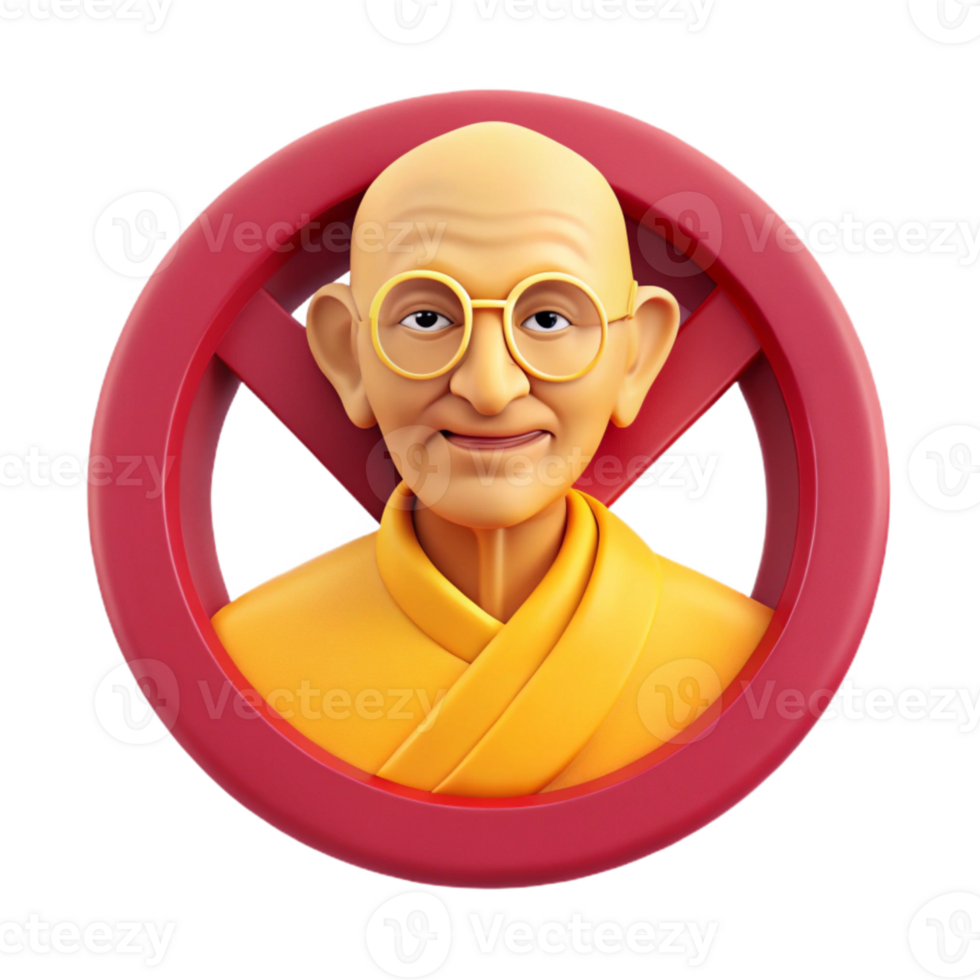 3D Render of a Person in a Prohibitory Symbol png