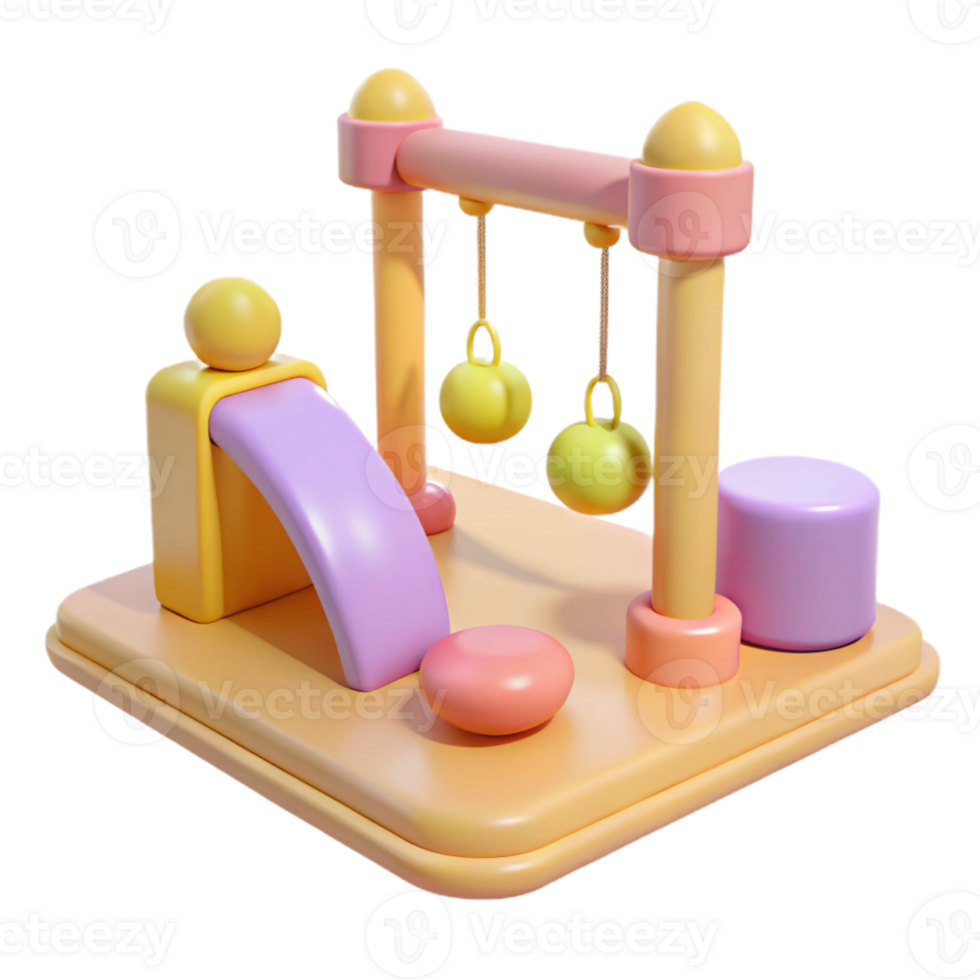 3D Render of a Colorful Playset for Children png