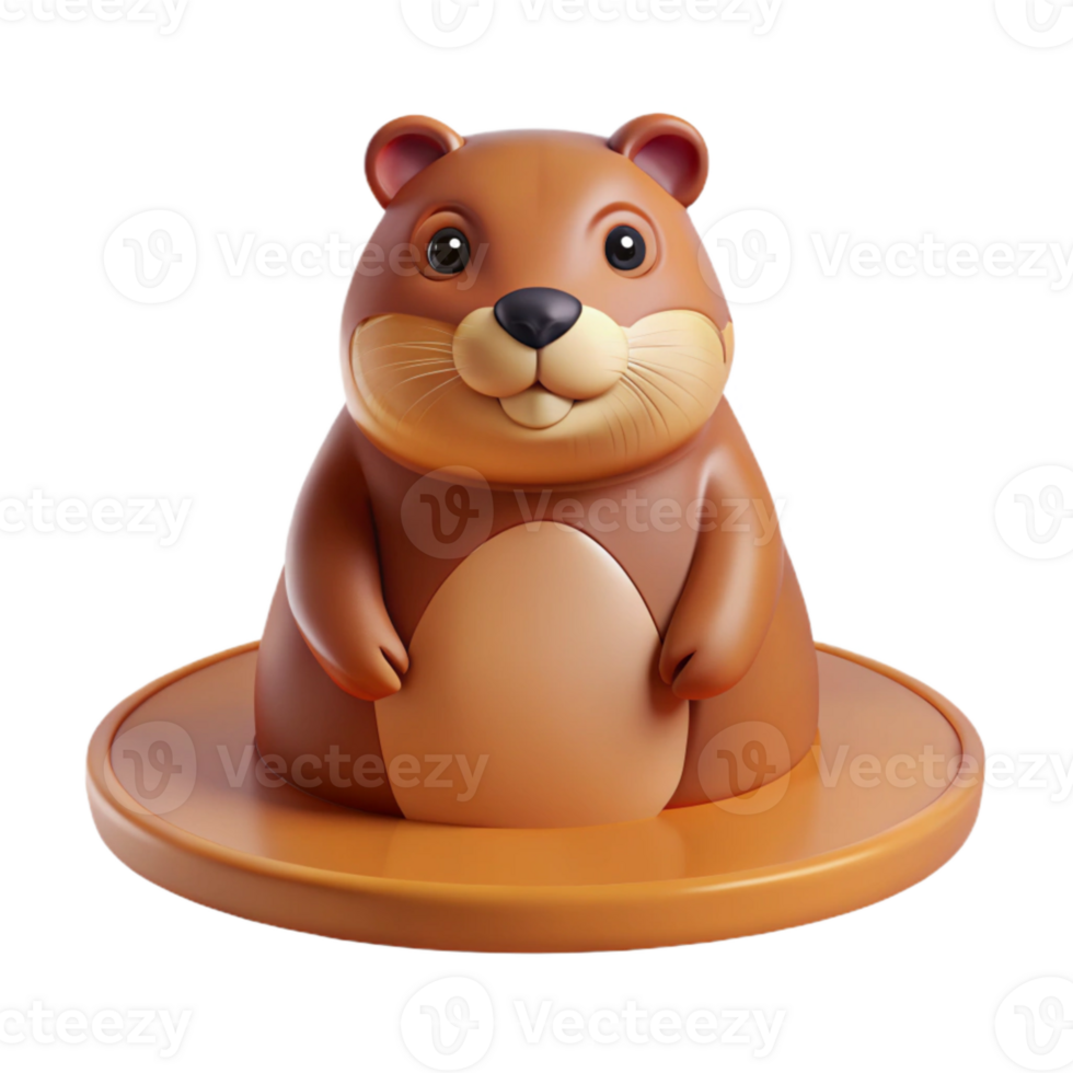 Cute 3D Cartoon Animal Render png