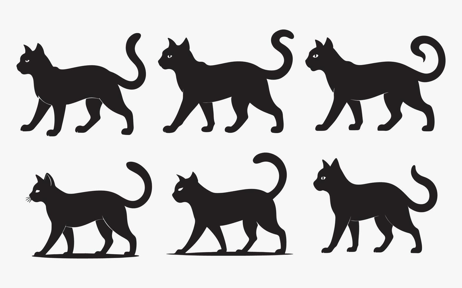 Elegant Cat Silhouette image Design vector