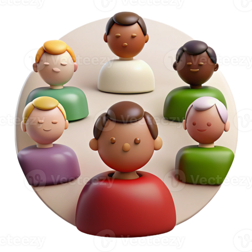 Diversity and Inclusion A Group of Smiling Cartoon People png