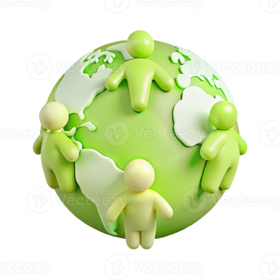 Global Unity People Surrounding the Earth png