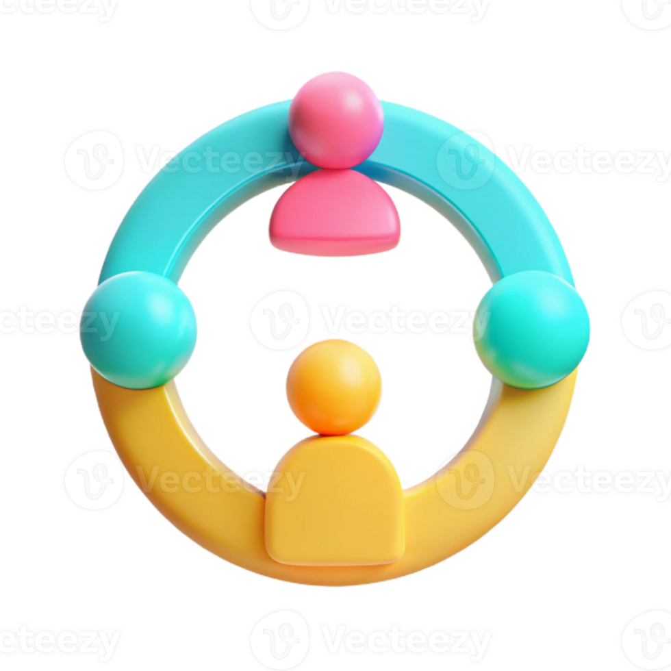 Connecting People Collaboration, Teamwork, and Unity in a Circle png